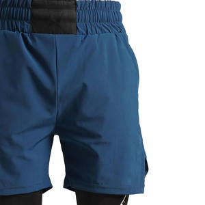 High Street Design hommes bleu marine séchage rapide Gym Shorts d'entraînement hommes Shorts de course avec taille élastique et Logo personnalisé en vrac - Product Image 5