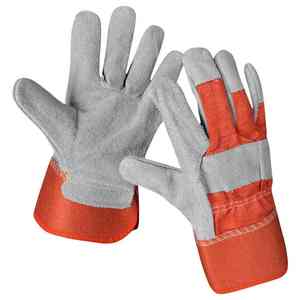 Gants de gréement durables en cuir de vachette pour la sécurité au travail Utilisation industrielle en gros personnalisée avec approvisionnement direct en usine - Product Image 1