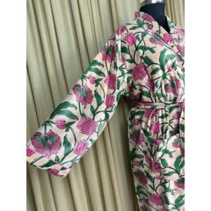 Luxury Unisex Velvet Kimono Elegant Reversible Cotton Lined Quirky Gown Autumn Winter Boho <b>Jacket</b> for House Robe Perfect ODM - Product Image 6