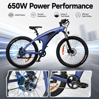 Vélo de montagne électrique 650W, 27,5 pouces, EMTB, vélo électrique tout terrain pour adultes, vélo électrique hors route
