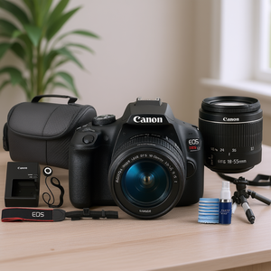 Rebel T7 DSLR <b>Camera</b> with 18-55mm Zoom Lens 64GB Memory Card Wide Angle and Telescopic Features Digital Product - Product Image 3