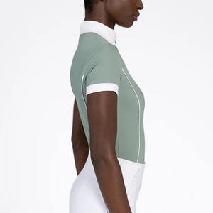 Camisas de Equitación para Mujer al por Mayor, Nuevas, Transpirables, de Poliéster/Spandex, Manga Corta, para Competencia, con Logotipo Personalizado - Product Image 4