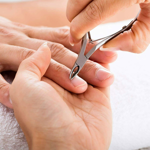 Herramientas de belleza para uñas de acero inoxidable alto, pinza para cutículas de manicura de mandíbula completa, tornillo dorado de hoja afilada de 6mm para uñas, pinzas para dedos - Product Image 6