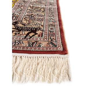 พรมไหมทอมือลายดอกไม้สีเทาดำจากกุลมาร์ก สำหรับห้องนั่งเล่น พรมรูปทรงสี่เหลี่ยมผืนผ้าลายพิมพ์นามธรรม พรมปูทางเดิน - Product Image 4