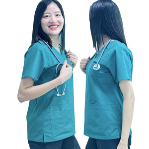 Gran parte superior de enfermería uniforme médico Hospital personalizar Diseño y logotipo para hombres y mujeres FMF VN-ODM/OEM-Muestra gratis - Product Image 3