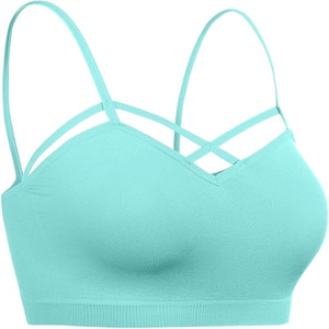 Soutien-gorge de sport confortable pour femme avec bretelles croisées, tissu élastique doux, ajustement facile pour la gym, le yoga et les entraînements à domicile - Product Image 2
