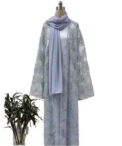 ATTRACTION Abaya pour femme en polyester à manches longues ornée de perles, tenue de fête respirante, prix de gros, vêtement ethnique islamique - Product Image 1