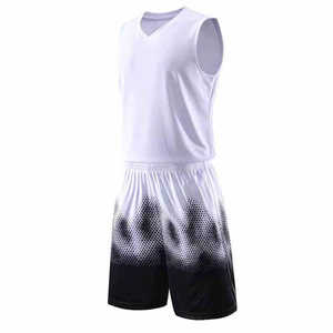 Ensemble de maillots de basket-ball pour hommes sur mesure, confortable, grande taille, sans manches, vêtements de sport d'été en plein air, 100% polyester - Product Image 2