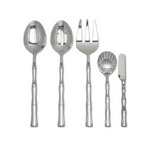 Juego de cubiertos plateados Juego de cubiertos de acero inoxidable Diseño único Juego de cubiertos de metal plateado Cubiertos útiles para restaurante y hotel - Product Image 1