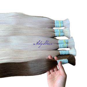 ผมแท้แบบถักเปีย ยี่ห้อ Ady Hair ชนิดเคราติน ปลายผมเรียบเนียน คุณภาพดีจากกัมพูชา แบบ Double Drawn  น้ำหนัก 100 กรัม  รับผลิตตามสั่งและสีตามต้องการ - Product Image 1