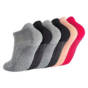 Performance Grip Socks For Home and Gym Plain Black Non-Slip Socks for Men Logo on Bottom Youth Season-Spring - Product Image 6