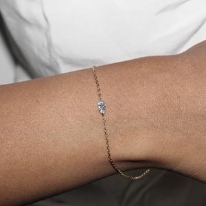 สร้อยข้อมือสุดหรูสำหรับผู้หญิงชุบโรเดียมทำจากทองคำขาวประดับเพชรและอัญมณีอัญมณีประดับ0.26 - Product Image 2