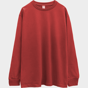 Camiseta de manga larga de color sólido unisex, Camiseta de cuello redondo liso, ropa de calle esencial 2025 - Product Image 6