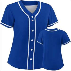 Camiseta de Béisbol Unisex Lisa con Cuello Redondo, Camiseta de Equipo de Manga Corta, Transpirable, de Secado Rápido, Personalizada con Estampado, 100% Poliéster - Product Image 2