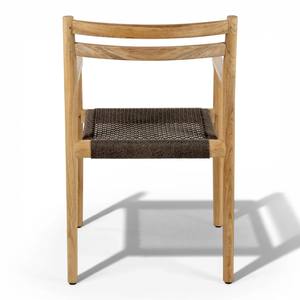 Chaise de jardin d'extérieur en teck massif faite à la main, accoudoirs, imperméable, écologique, durable, chaise de patio pour balcon, jardin, cour - Product Image 4