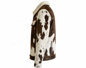 Chaqueta Corta Unisex de Piel de Vacuno con Pelo Natural NADRUB Personalizada Premium - Product Image 4