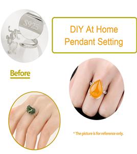 แหวนกรงเล็บแบบปรับได้นิรันดร์แหวนเงินแท้สไตล์วินเทจอุปกรณ์ DIY 5ง่ามตั้งค่าสำหรับวันครบรอบ - Product Image 5