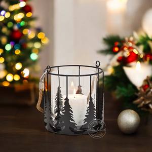 เชิงเทียนฐานไม้รูปทรงดาวเชิงเทียนสำหรับตกแต่งคริสต์มาส - Product Image 3