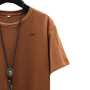 T-shirt Homme Marron Col Rond Manches Courtes Décontracté Basique Coupe Classique Confortable Été Quotidien Personnalisé Vente en Gros - Product Image 3