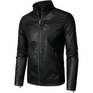 Veste d'hiver en cuir PU pour homme, sur mesure, noire et marron, coupe classique, taille personnalisée, séchage rapide, logo frontal, col montant – Grande Vente - Product Image 2