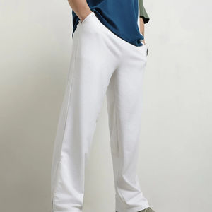 Customized Eco-Friendly 100% Cotton Comfortable <b>Men</b> Summer Tracksuit Set with Custom Logo <b>T</b>-<b>Shirt</b> and Trousers - Product Image 3