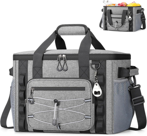 Sac isotherme souple et pliable, grand format, étanche, pour le camping, les voyages et la plage, capacité 30/40 canettes - Product Image 1