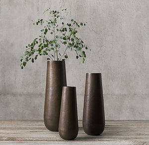 Florero grande antiguo de plata para uso en interiores y exteriores Centro DE MESA DE BODA decorativo para el hogar Macetas y jardineras a la venta - Product Image 5