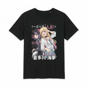 Camiseta Marin Kitagawa <span class=keywords><strong>My</strong></span> <span class=keywords><strong>Dress</strong></span> <span class=keywords><strong>up</strong></span> <span class=keywords><strong>Darling</strong></span> Girl, Disfraz de Anime de Algodón con Peluca, Accesorios y Trajes con Estampado de Personajes y Animales - Product Image 1