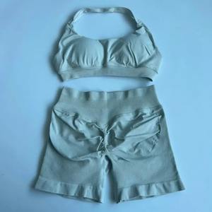 New Premium Breathable Women 2 Piece <b>Set</b> Stylish Casual Plain Gym Yoga <b>Set</b> Customize Design Slim Fit Workout Tracksuit - Product Image 3