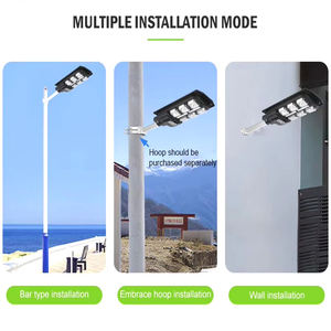 300W SMD 2835 LED Luces de calle solares para exteriores 456PCS Lámpara de ABS de alto brillo Cuerpo Dusk to Dawn Sensor de movimiento Control remoto para - Product Image 5