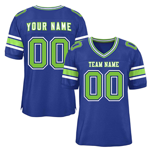 Vêtements de sport, maillot de football américain à manches courtes, respirant, antibactérien, anti-UV, séchage rapide, taille plus, couleur personnalisée imprimée - Product Image 1