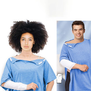 Chemises post-chirurgie pour femmes et hommes, manches 3/4, hauts, vêtements adaptatifs, chemises de réadaptation - Product Image 3