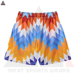 Short de sublimation avec logo personnalisé de haute qualité Short d'entraînement personnalisé en maille Fitness Filets de gymnastique pour hommes Short décontracté avec poche Short en maille - Product Image 4