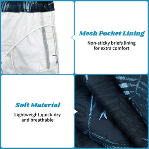 Vêtements de sport pour hommes Short de bain imprimé double couche Confort Ceinture élastique Short Streetwear - Product Image 6