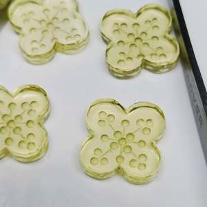 พลอยควอตซ์เลมอนธรรมชาติแกะสลักรูปดอกไม้ ขนาด 14 มม. สำหรับทำเครื่องประดับ - Product Image 3