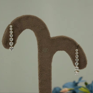 Pendientes de diamantes de moda certificados por IGI en baño de oro blanco y rosa para bodas, fiestas o regalos - Product Image 1