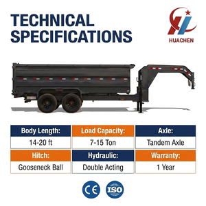 Remolque Robusto con Plataforma Basculante, Remolque Multifuncional para Transporte <span class=keywords><strong>de</strong></span> Construcción - Product Image 4