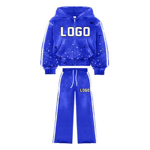 ชุดเซ็ตเสื้อฮู้ดแขนยาวผ้าฝ้าย 100% พร้อมกางเกงวอร์มทรงโอเวอร์ไซส์  ผ้าฟลีซสำหรับฤดูหนาว  รับปักลายและสกรีน  รักษ์โลก  สไตล์ลำลอง - Product Image 2