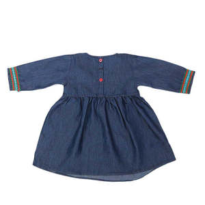 Robe en jean brodée pour filles - Bleu foncé - Product Image 5