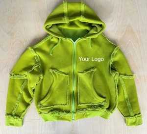 2024 tendencia desgastada Patchwork bordado trabajo Jogger conjuntos hombres mujeres ropa de calle personalizada chándales para invierno aire - Product Image 1