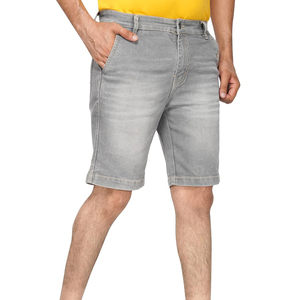 Short en Denim Solide pour Hommes Extérieur Été Respirant Séchage Rapide Short de Gymnastique Décontracté Écologique en Coton Biologique Vente en Gros - Product Image 4