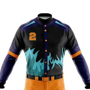 Uniforme de béisbol para hombre con diseño de Jersey abotonado, conjunto de Jersey de béisbol transpirable con tela que absorbe la humedad personalizada - Product Image 5