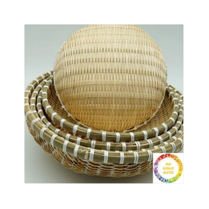 Zero Waste Bamboo <b>Basket</b> Handcrafted From Natural Materials Ideal For Sustainable Storage And Home Styling - Product Image 1