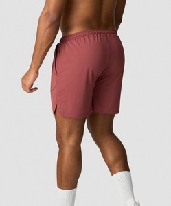 Short de sport de couleur grise personnalisé pour hommes avec coupe extensible, poche à fermeture éclair sécurisée, short imprimé avec logo personnalisé - Product Image 6