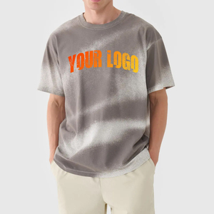 เสื้อยืดผู้ชายโอเวอร์ไซส์ผ้าคอตตอน100% ไหล่ตกเสื้อยืดพอดีตัวสำหรับผู้ชายรุ่น heavyweight กันแดด - Product Image 4