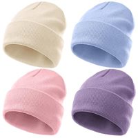 Bonnet d'hiver en laine personnalisé avec logo brodé, réversible, en tricot thermique jacquard, pour le ski