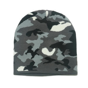 Jacquard <b>Beanie</b> Custom Printing Winter Camo Knitted Cap Outdoor Cycling <b>Wool</b> Hat Cuffless Camouflage jacquard <b>beanie</b> - Product Image 6
