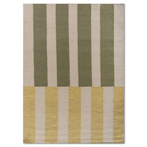 พรมขนสัตว์ลายตารางหมากรุกสีเทาดำ รุ่น ADWL-1314 ลายเส้นนามธรรม รูปทรงสี่เหลี่ยมผืนผ้า สำหรับห้องนั่งเล่นในบ้าน ทำจากปอกระเจา - Product Image 1