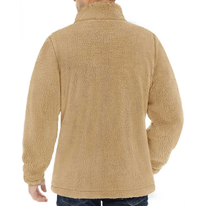 Veste d'hiver à prix de gros et à prix réduit Veste polaire de saison solide et épaisse à fermeture éclair pour hommes - Product Image 5