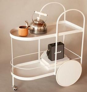 <b>Marvelous</b> Design Tea Serving Trolley Handmade Iron White Color Food Serving Trolley For Wedding And Party Use - Product Image 1